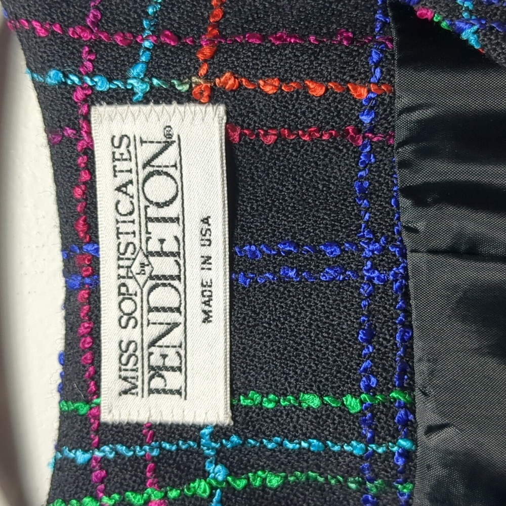 Pendleton Multicolor Plaid Cropped Blazer - Picture 4 of 8